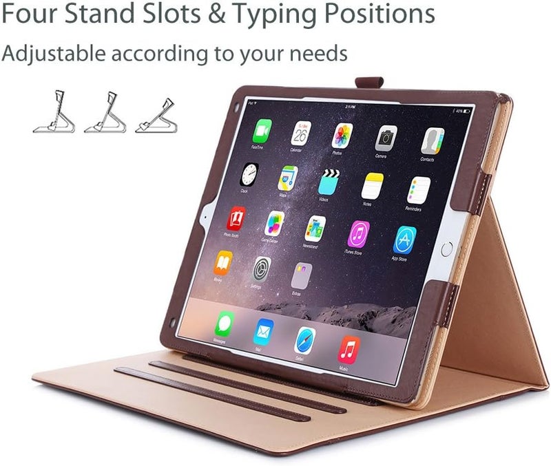 Procases Ipad Pro 12.9 2017/2015 Case Old Model , Stand Folio Case Cover For Apple Ipad Pro 12.9 Inch Only 2017 And 2015 Models , With Apple Pencil Holder -Brown - Image 4