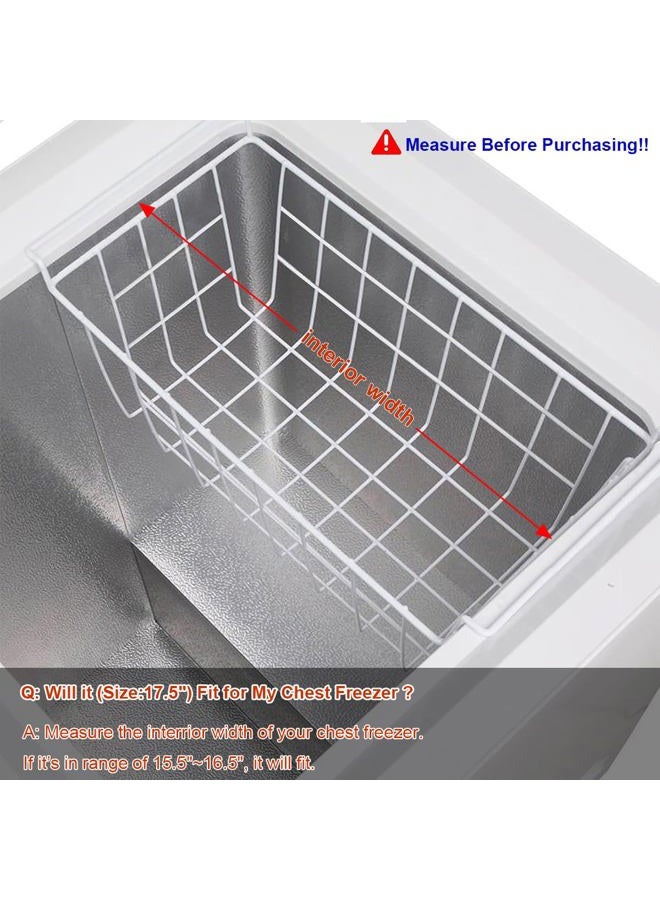 Orgneas 17.5 Inch Freezer Organizer Bins for Chest Freezer Refrigerator Basket Storage Rack Bins Deep Freezer Metal Wire Baskets 2Pcs - Image 4