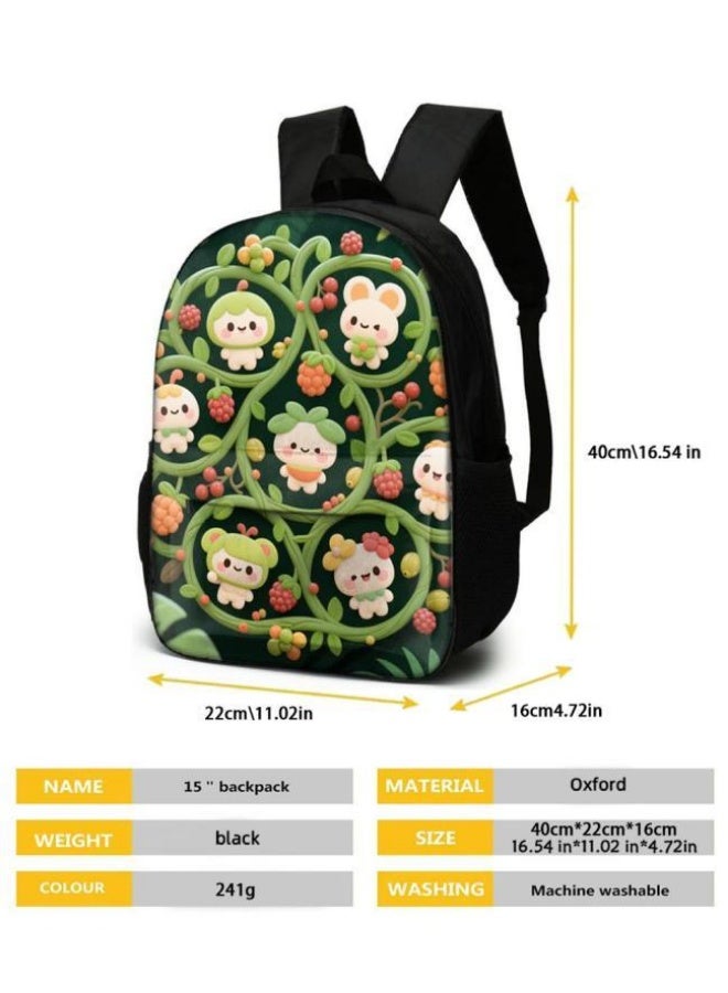 [Super new special offer] Cartoon theme bag three-piece set | double-shoulder + hand-held + storage pen bag | gift self-use good-looking - 412  - Image 5