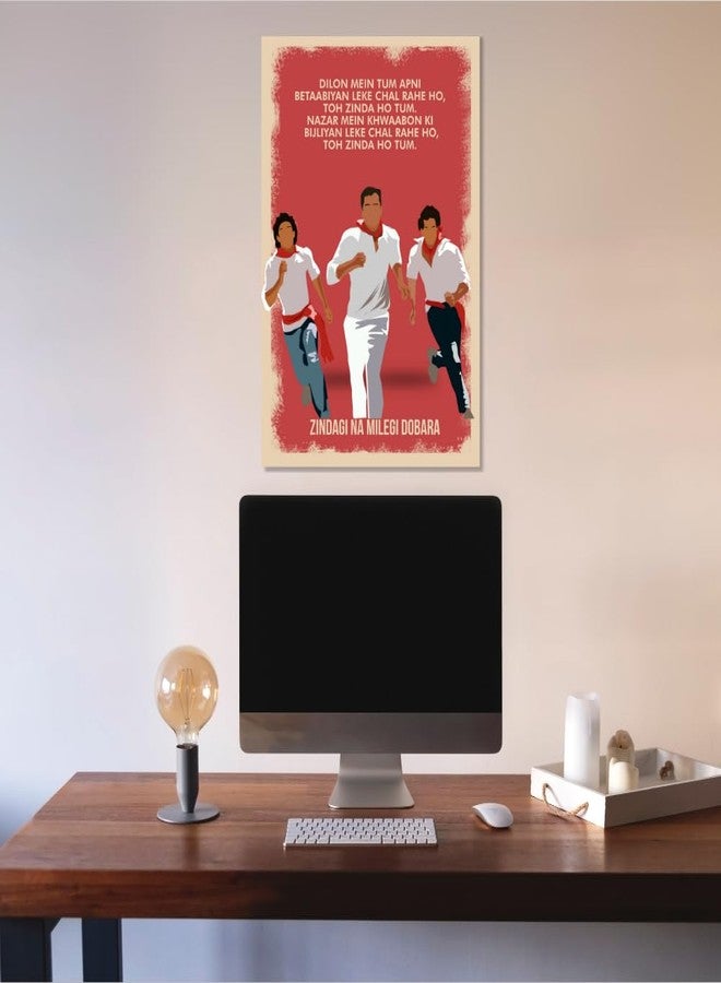 gray wall Good Hope Bollywood Movies Zindagi Na Milegi Dobara Poster, 12X18 Inch Without Frame Poster Matte Paper 300Gsm Posters Sticker For Rooms Hotel Restraunt Boys Beautiful Art Work - Image 4