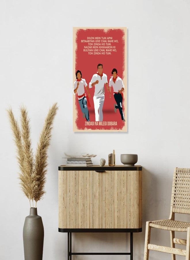 gray wall Good Hope Bollywood Movies Zindagi Na Milegi Dobara Poster, 12X18 Inch Without Frame Poster Matte Paper 300Gsm Posters Sticker For Rooms Hotel Restraunt Boys Beautiful Art Work - Image 2