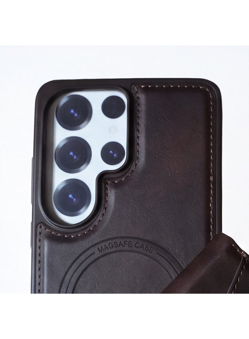 HDD 2-in-1 Magnetic MagSafe Leather Case with Detachable Card Holder Wallet for Samsung Galaxy S26 Ultra - Image 5