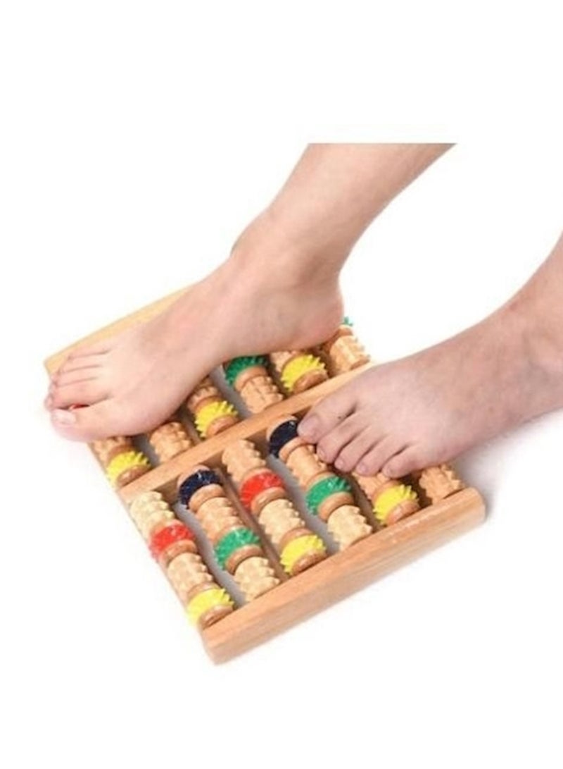 إسكدنيا أداة تدليك القدم للعلاج بالإبر مزودة ببكرة خشبية - Image 1