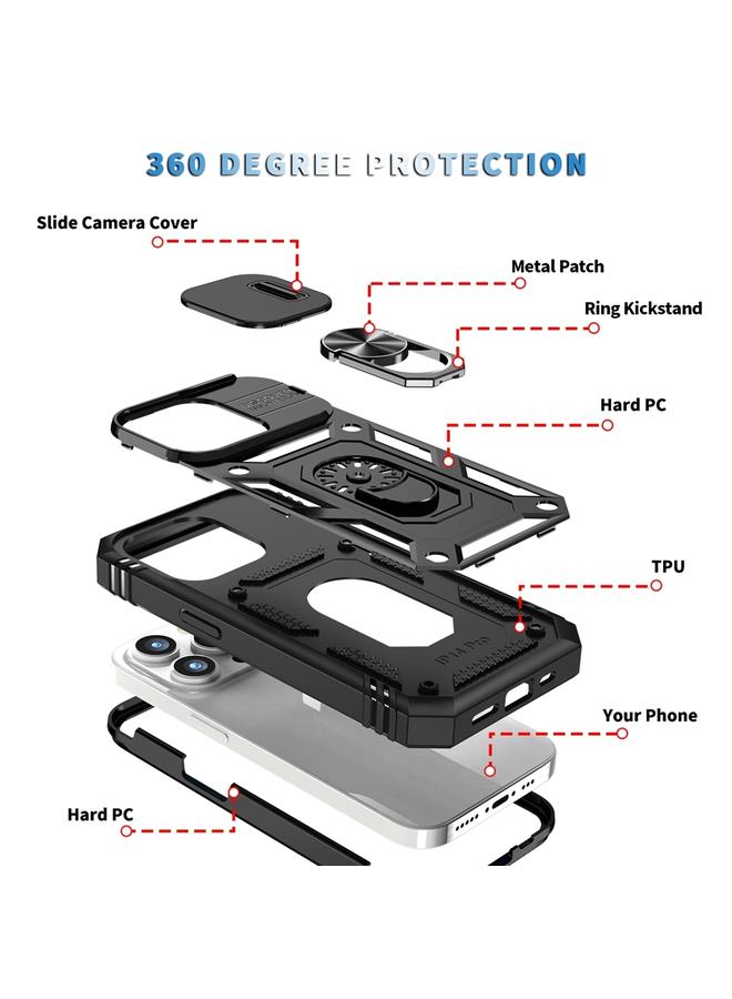 S-TOP Case For iPhone 15 Pro Max Sliding Camshield Holder Phone Case - Image 2