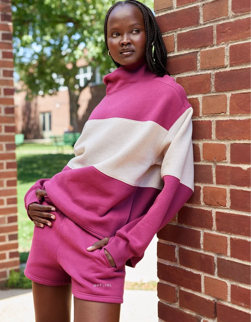 OFFLINE By Aerie Cloud Fleece Oversized Mockneck Sweatshirt