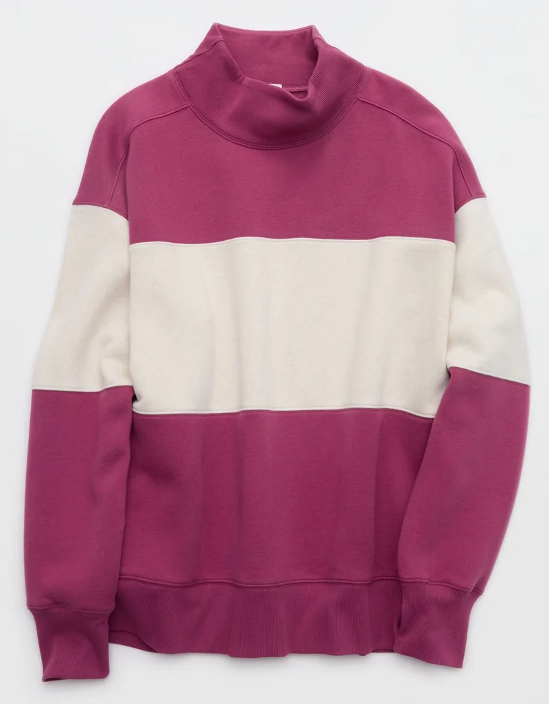 Aerie  OFFLINE By Aerie Cloud Fleece Oversized Mockneck Sweatshirt for Women | Best Price UAE
