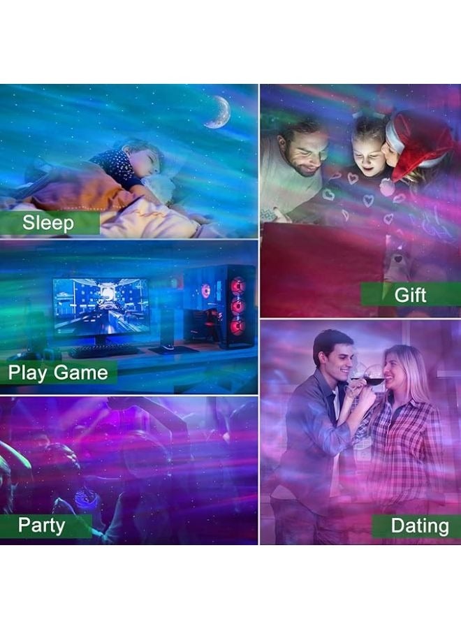 SMARTX Galaxy Star Projector Starry Night Light, 3 in 1 LED Northern Lights Aurora Projector, 6 White Noise Starry Moon Light with Bluetooth Speaker Ideal for Bedroom, Living Room, Kids & Adults - Image 3
