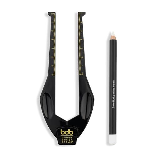 Billion Dollar Brows 2Piece Brow Buddy Contour Stencil Microblading Kit  Achieve Symmetrical Perfectly Shaped Brows Ideal for Tweezing Threading  Waxing  Vegan  CrueltyFree  Black