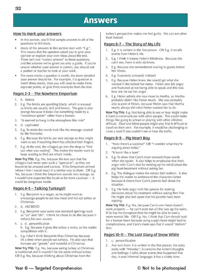 null - New KS2 English Targeted Question Book: Year 6 Reading Comprehension - Book 2 (with Answers) - Image 1