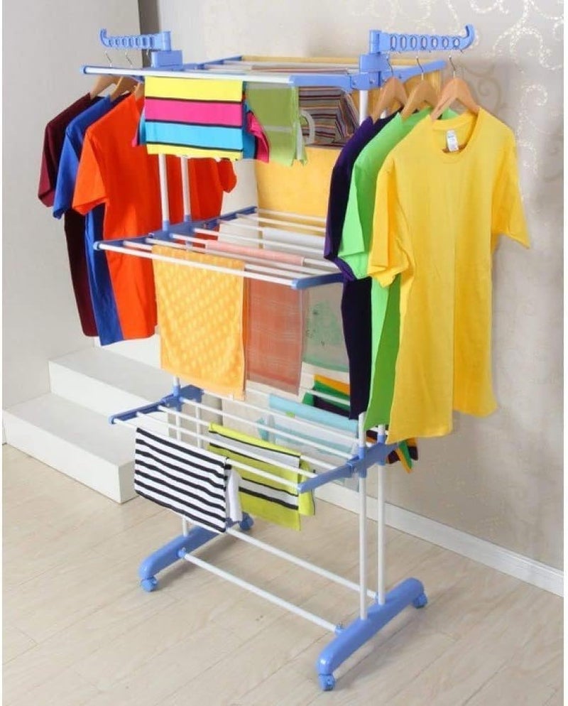Leostar Three Layer Clothes Rack Hanger With Wheels - Image 1