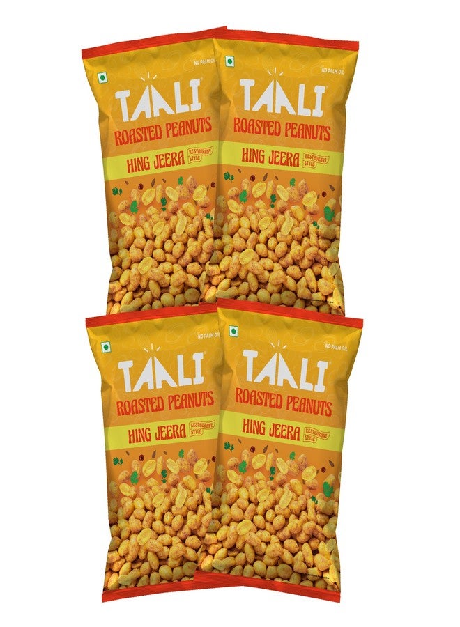 Taali Roasted Hing Jeera Peanuts | Bharuchi Nuts | No Palm Oil, Rich in Protein, Not Fried, 120g (Pack of 4) - Image 2