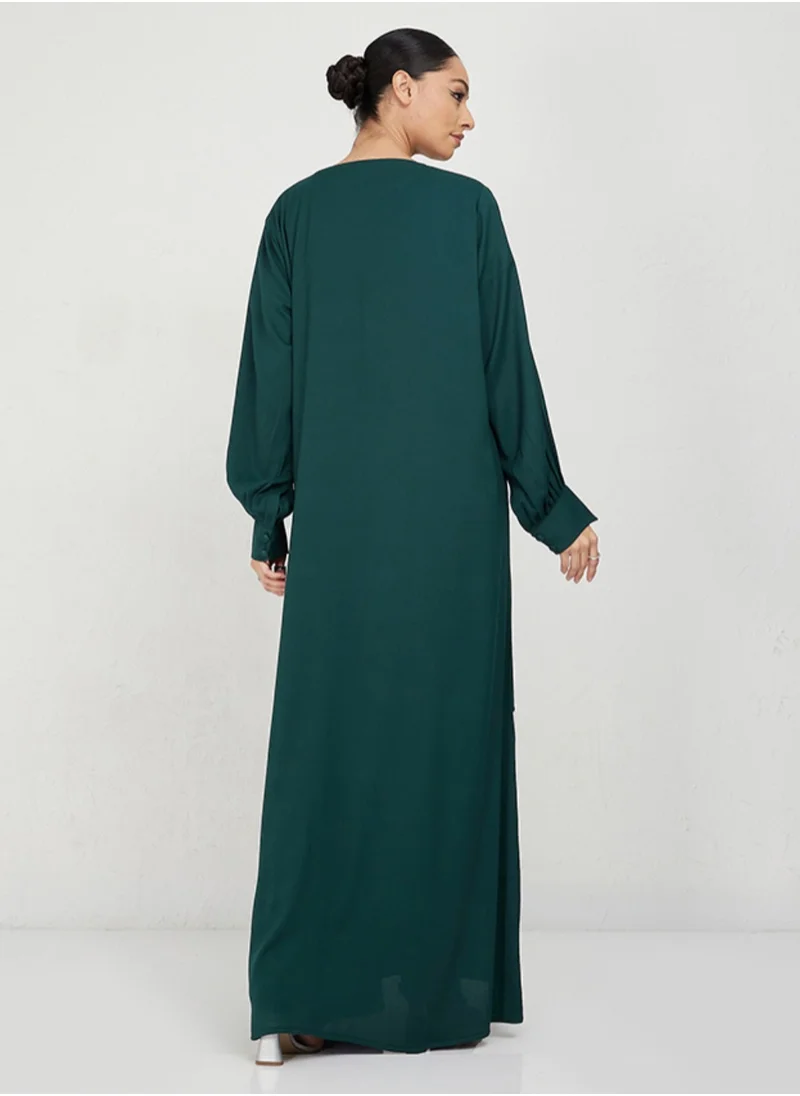 Rosette Abaya Green Abaya