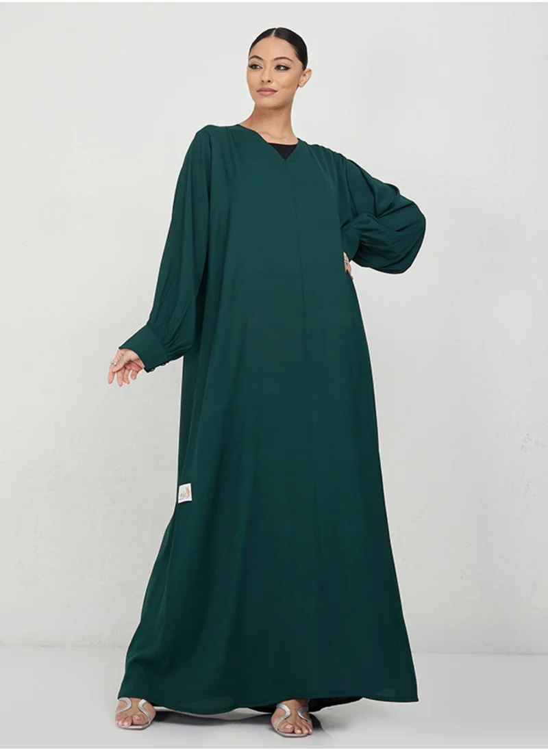 Rosette Abaya Green Abaya