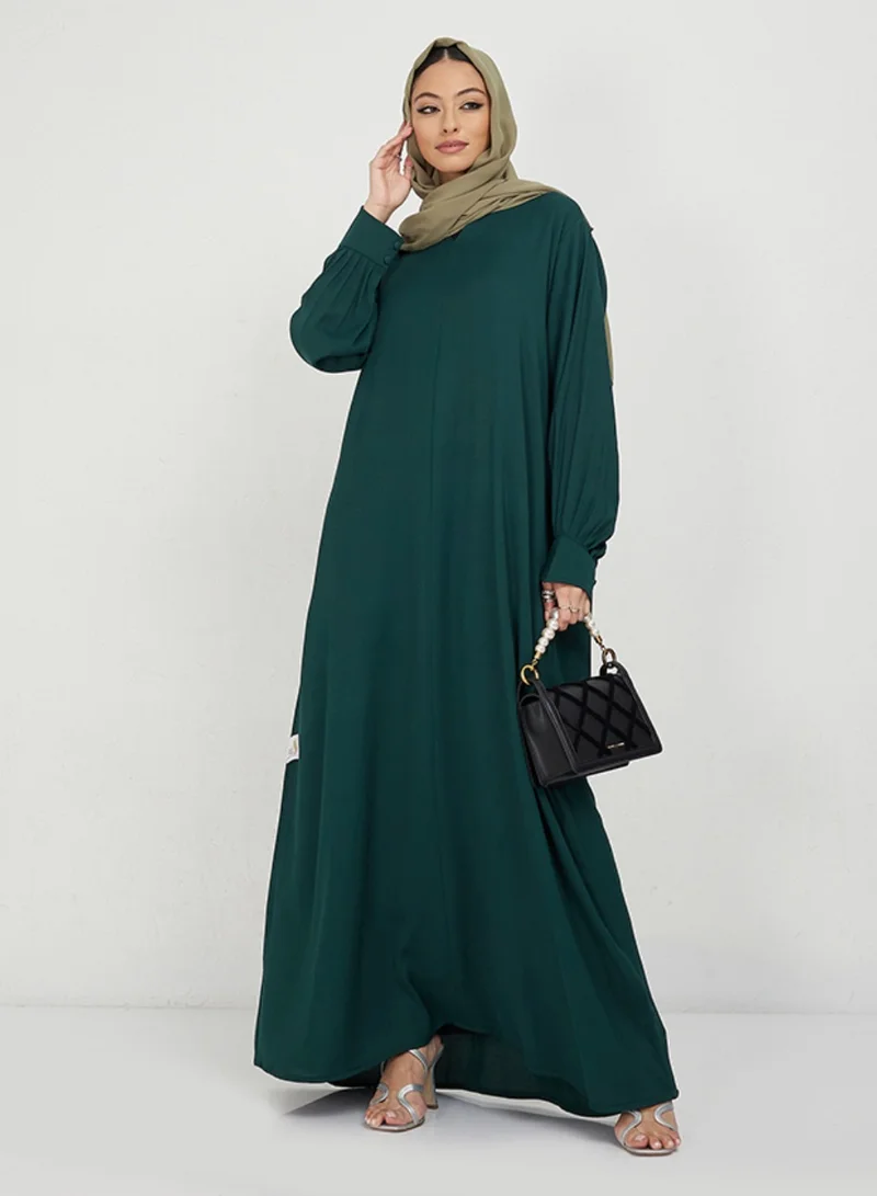 Rosette Abaya Green Abaya
