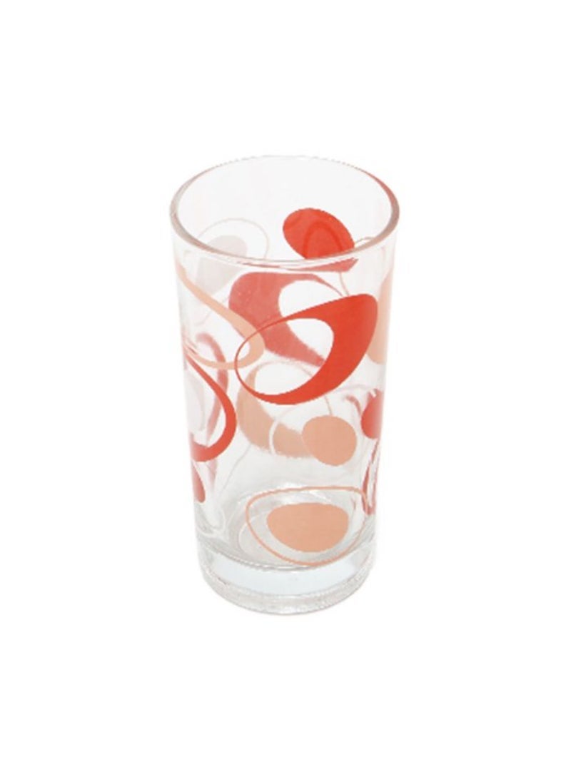Opera Tumbler Glass Red 6Pcs 250Ml