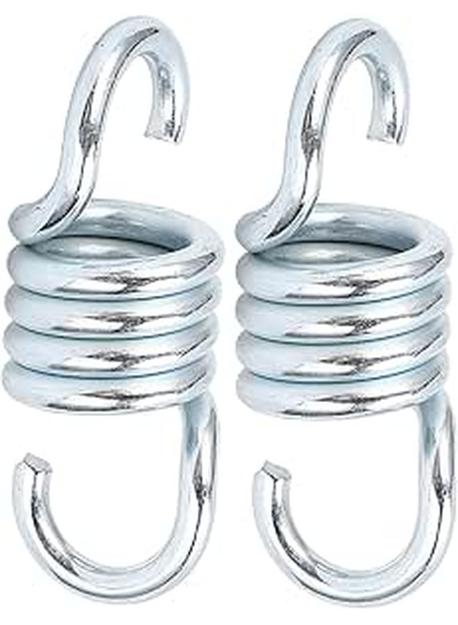 2Pcs 7mm Heavy Duty Galvanized Iron Hammock Spring Hooks for Swing Chair Extension - Image 1