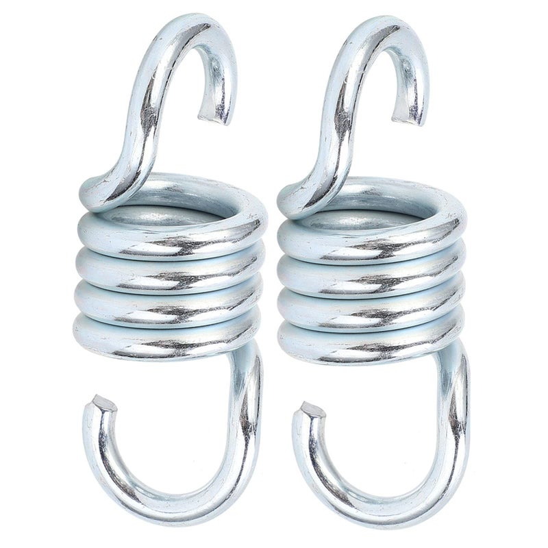 2Pcs 7mm Heavy Duty Galvanized Iron Hammock Spring Hooks for Swing Chair Extension - Image 2