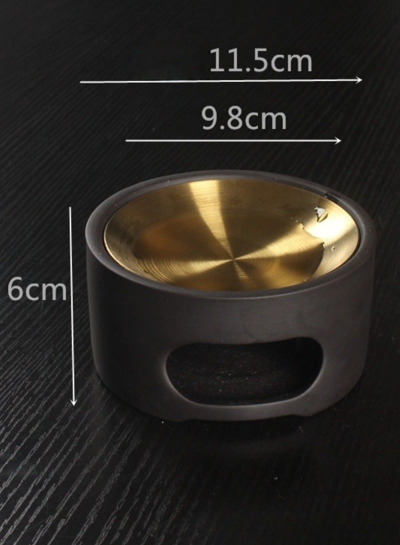 Ceramic & Copper Oil Burner for Essential Oils & Powdered Incense, Aromatherapy Diffuser for Home Decor, Housewarming Gift - Image 3