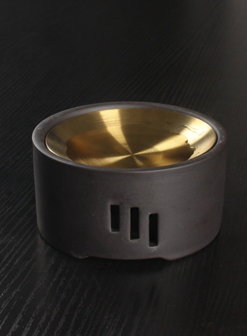 Ceramic & Copper Oil Burner for Essential Oils & Powdered Incense, Aromatherapy Diffuser for Home Decor, Housewarming Gift - Image 4