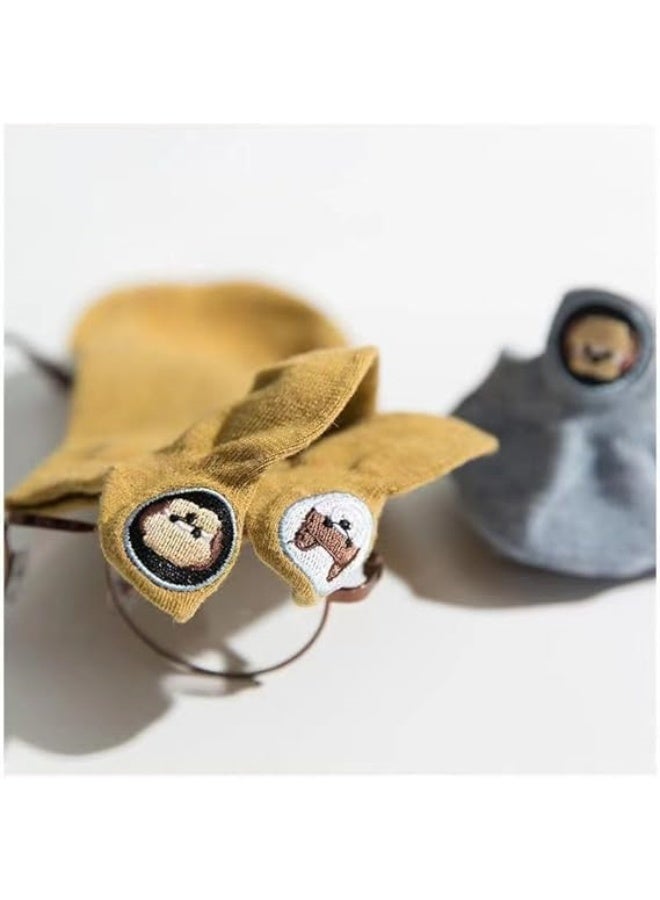 5 Pairs Women Sneaker Sport Socks No-Show Non Slip Fine Cotton Low Cut Ankle Socks with Lip Casual Novelty Cute Socks - Image 5