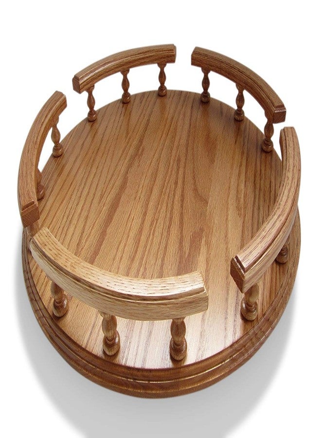 Amish Handcrafted 14" Lazy Susan Turn Table Revolving Solid Wood Oak Table Centerpiece Rotate Condiment Server Swivel - Image 2