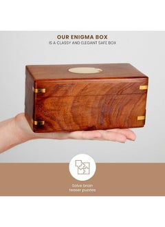 Bits and Pieces Bits and Pieces - Secret Enigma Puzzle Box - Camouflage Your Cash Money Holder - Brain Teaser - Wooden Secret Compartment Brain Game  - Image 4