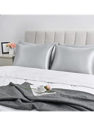 2PCS Satin Pillowcase for Hair and Skin-Soft  Silky Pillow Covers for Sleeping-Satin Pillow Covers with Envelope Closure - view 2