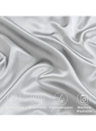 2PCS Satin Pillowcase for Hair and Skin-Soft  Silky Pillow Covers for Sleeping-Satin Pillow Covers with Envelope Closure - view 4