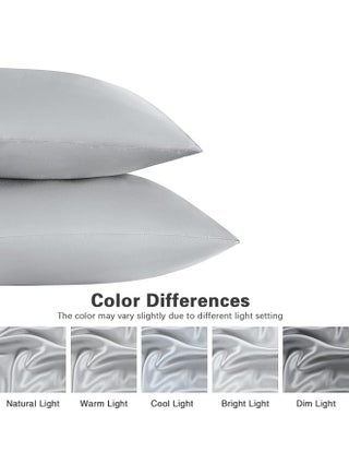 2PCS Satin Pillowcase for Hair and Skin-Soft  Silky Pillow Covers for Sleeping-Satin Pillow Covers with Envelope Closure - view 5