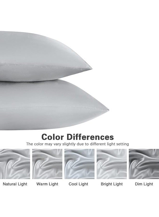 سوسيتي 2 قطعة SSAT في كيس وسادة للشعر والبشرة - أغطية وسائد حريرية ناعمة على شكل حرف Y للنوم - أغطية وسائد Sat في أغطية مع إغلاق مغلف - Image 5