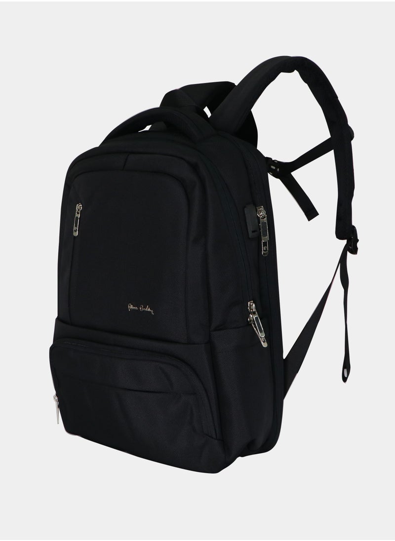 pierre cardin - Extra Large Premium Travel Laptop Backpack 18.5 Inch, Business Bag with USB Charging Port and Earphone Jack, Water Resistant College Backpack for Men - Image 1
