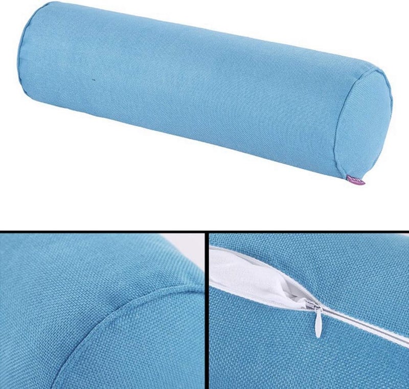 klarako Full Round Bolster Pillow Cushion for Massage Table  Linen Yoga Bolster, 15.7inch Long & 5.9 Dia.  4Color - Image 1