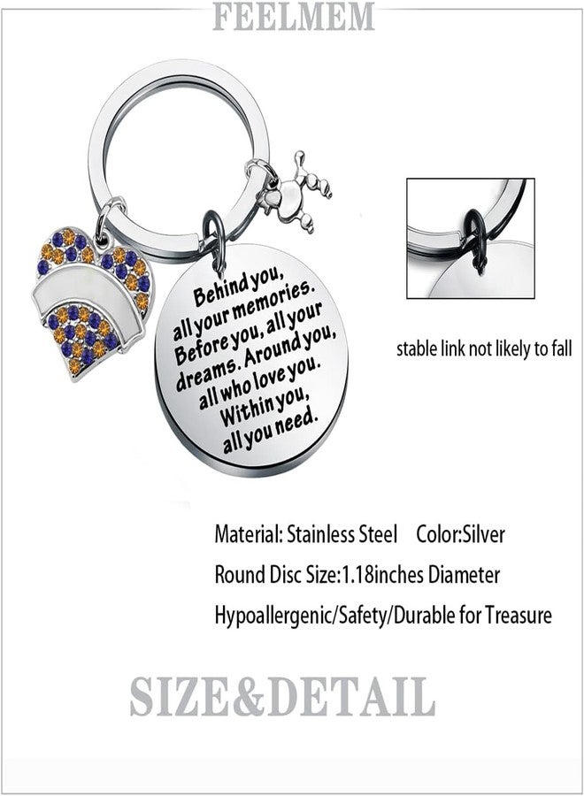 FEELMEM Sigma G Rho Sorority Keychain Behind You All Your Memories Keychain Inspired Greek Sorority Jewelry - Image 3