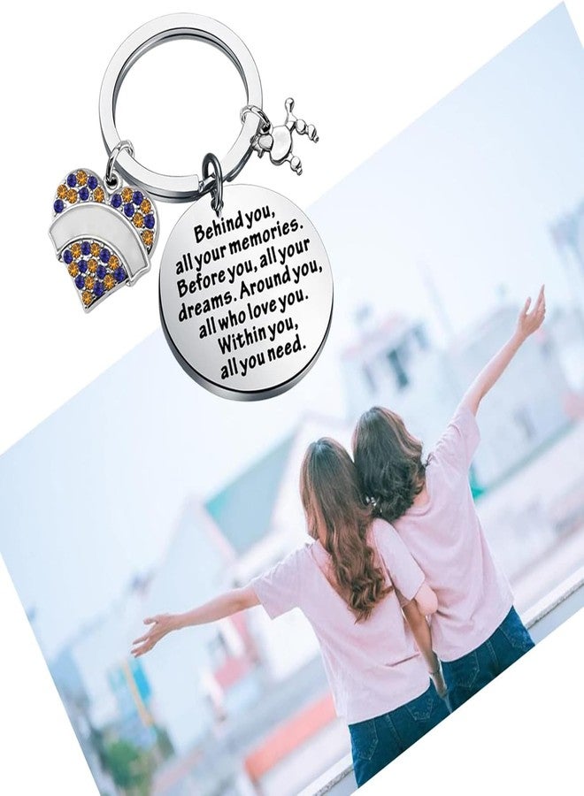 FEELMEM Sigma G Rho Sorority Keychain Behind You All Your Memories Keychain Inspired Greek Sorority Jewelry - Image 2