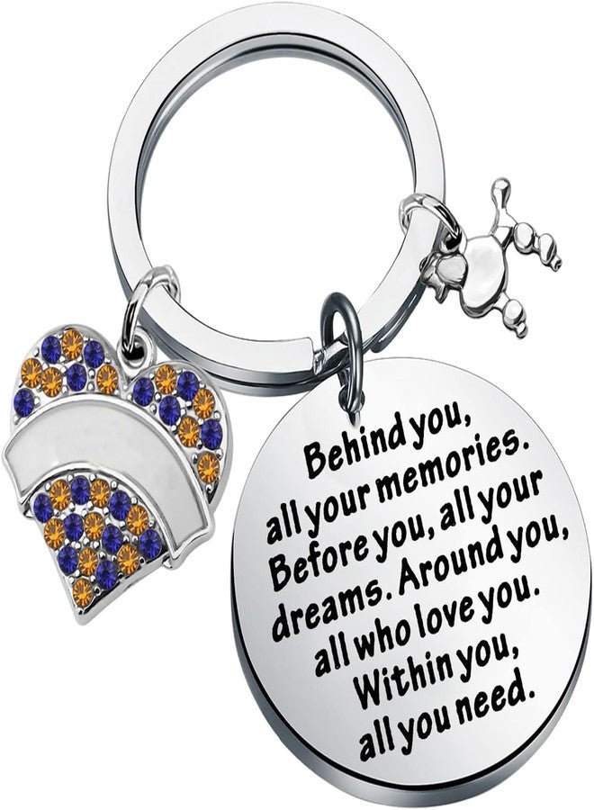 FEELMEM Sigma G Rho Sorority Keychain Behind You All Your Memories Keychain Inspired Greek Sorority Jewelry - Image 1