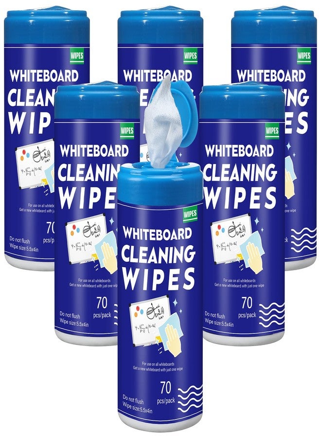 Sacubee 6 Pcs Siifert 10 Pack 700 Pcs Whiteboard Cleaning Wipes Disposable Whiteboard Dry Erase Wipes for Cleaning Markers Home Classroom School Office, 4 x 5.5 Inch, 70 Count Per Pack - Image 1
