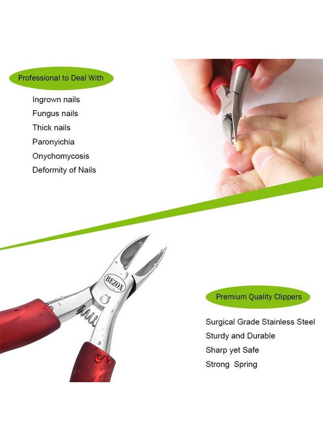 BEZOX Ingrown Nail Clippers - Precision Thick Toenail Clipper For Ingrown And Curly Nails, Comfort Grip Fingernail Clipper, Ergonomic Handle Toenail Scissors For Seniors - Image 3