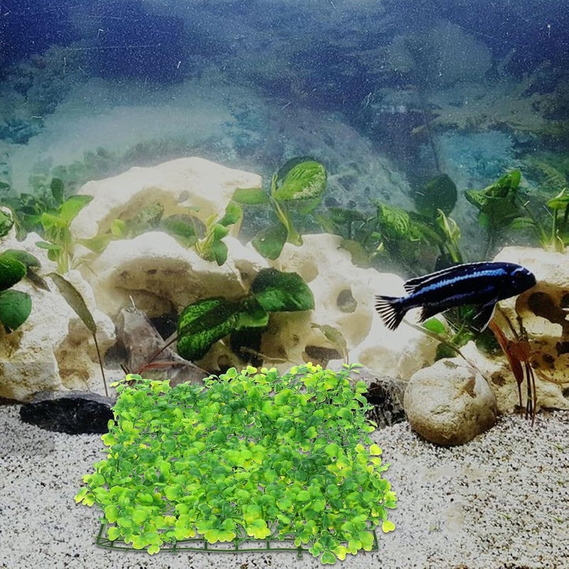 Artificial Aquarium Grass Mat Realistic Fish Tank Plants Decoration Lifelike Plastic Grass Lawn for Freshwater and Saltwater Aquariums for Fish Tanks - Image 3