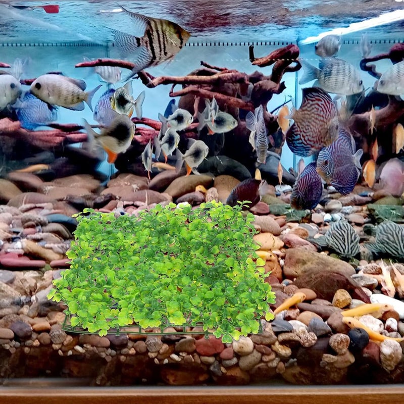 Artificial Aquarium Grass Mat Realistic Fish Tank Plants Decoration Lifelike Plastic Grass Lawn for Freshwater and Saltwater Aquariums for Fish Tanks - Image 4