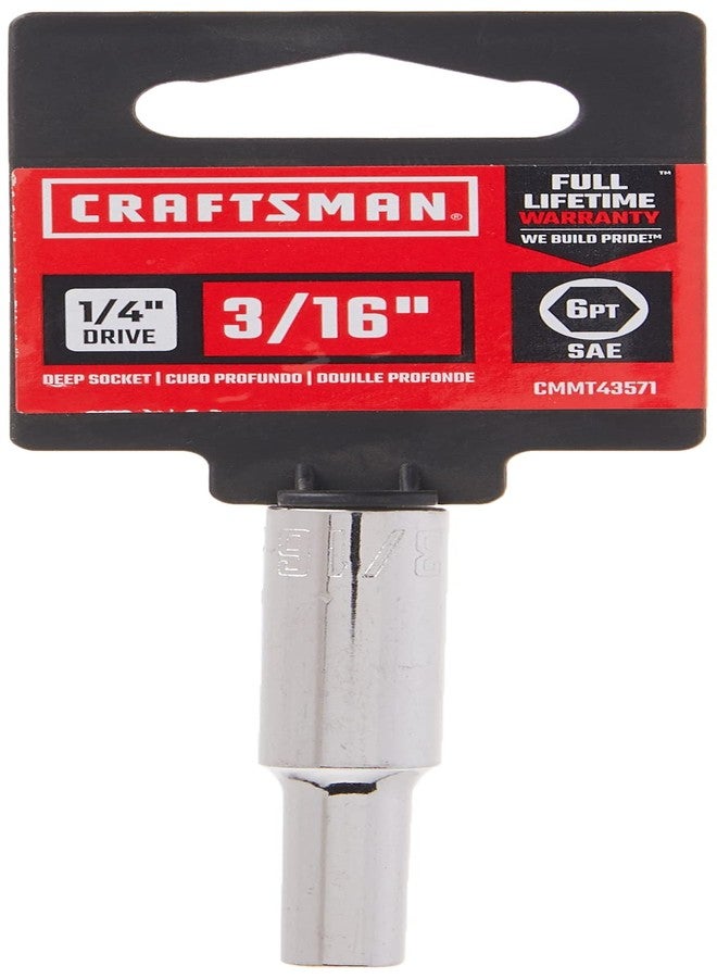 CRAFTSMAN Deep Socket, SAE, 1/4-Inch Drive, 3/16-Inch, 6-Point (CMMT43571) - Image 4