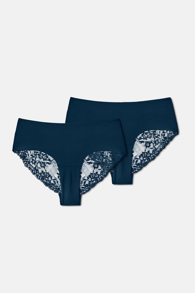 Tchibo Women  2 Pcs Brazilian Magic Cut Panties, Navy  - Image 4