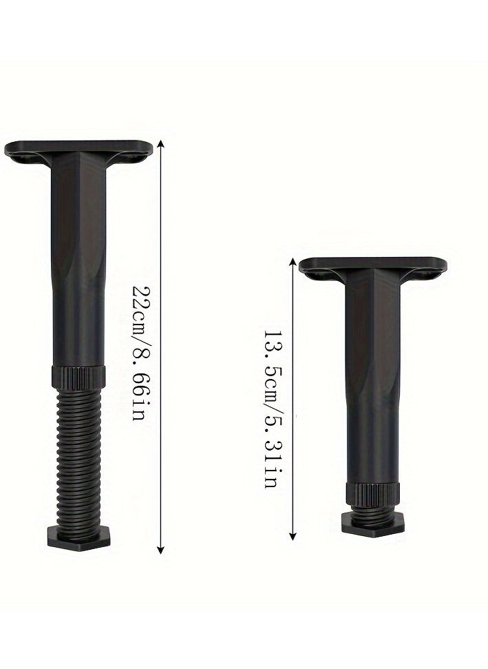 Generic 4pcs Heavy-Duty Adjustable Bed Frame Support Legs (5.31"-8.66") - Versatile Furniture Center Slats for Beds, Sofas, Dressers & More - Durable Plastic with Enhanced Grip  - Image 2