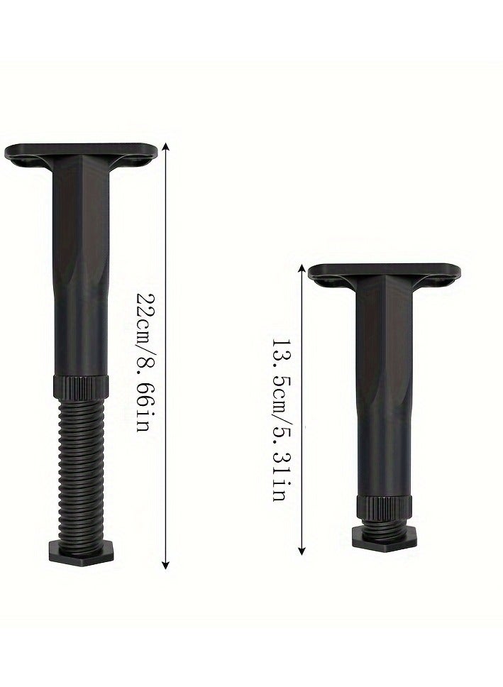 4pcs Heavy-Duty Adjustable Bed Frame Support Legs (5.31"-8.66") - Versatile Furniture Center Slats for Beds, Sofas, Dressers & More - Durable Plastic with Enhanced Grip - Image 3