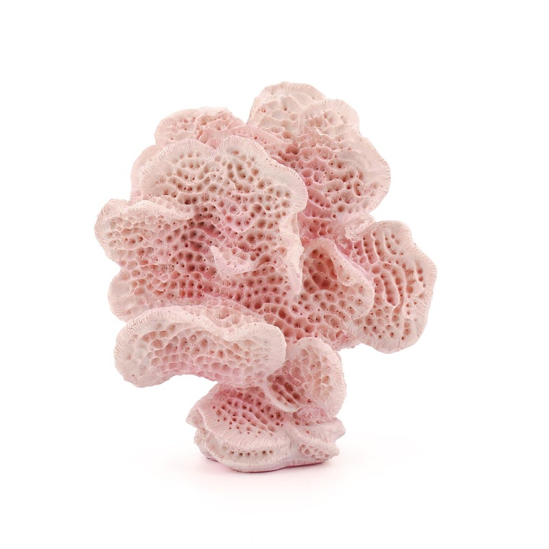 Accessoryway Blush Pink Coral Reef Decor,Modern Coastal Decor for Home: Small Faux Coral Statue for Nautical Themed Parties and Table Centerpieces -6.2" - Image 1