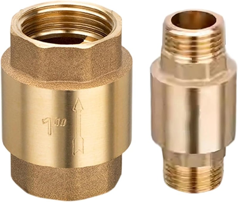 صمام فحص عمودي مزدوج من الداخل من النحاس 1 بوصة جدار سميك للكيماويات السباكة الاستخدام الصناعي - Image 4