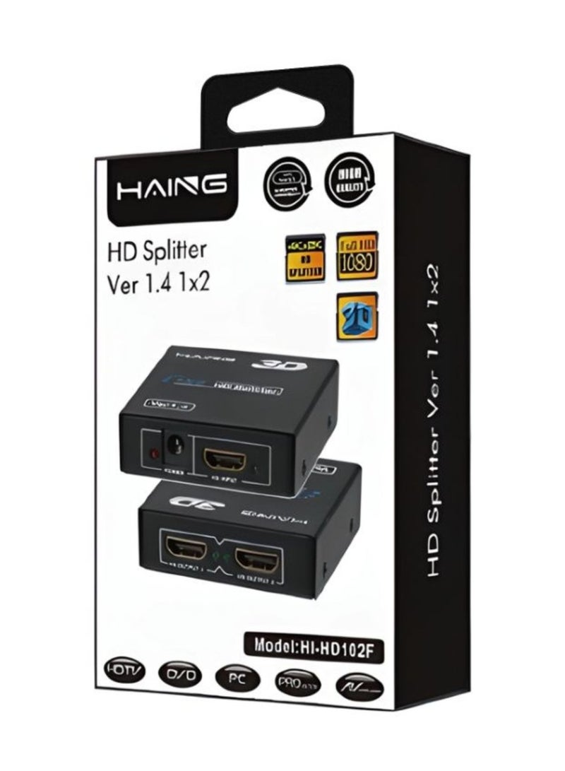 Haing HD Splitter Ver 1.4 1x2 Full 3D 4Kx2K UK Plug - Image 2