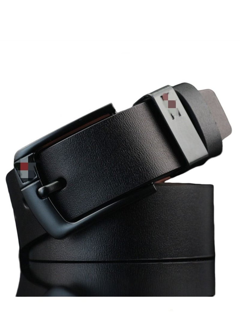 Generic Leather Dress Belts for Men, Men's Casual Jeans Belts, Classic Work Business Dress Belt Black  - Image 1