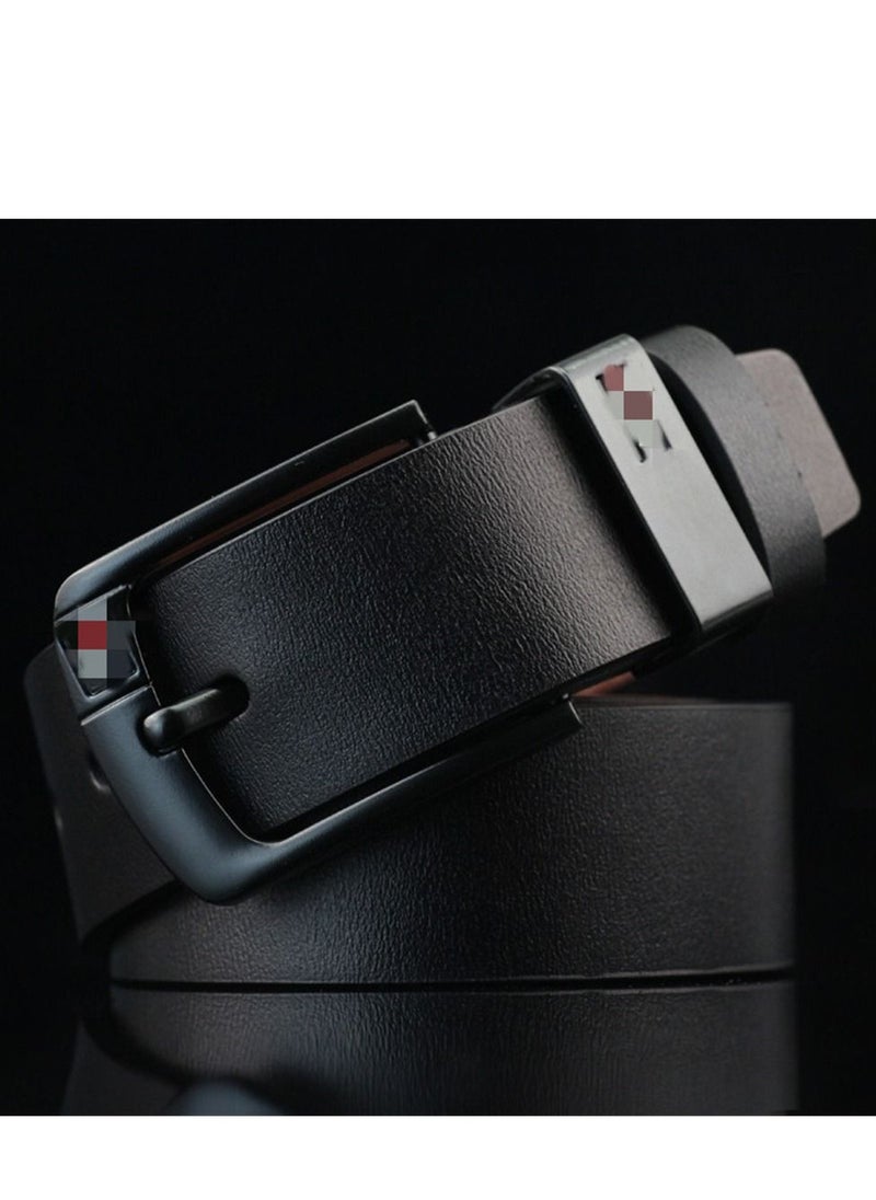 Generic Leather Dress Belts for Men, Men's Casual Jeans Belts, Classic Work Business Dress Belt Black  - Image 2