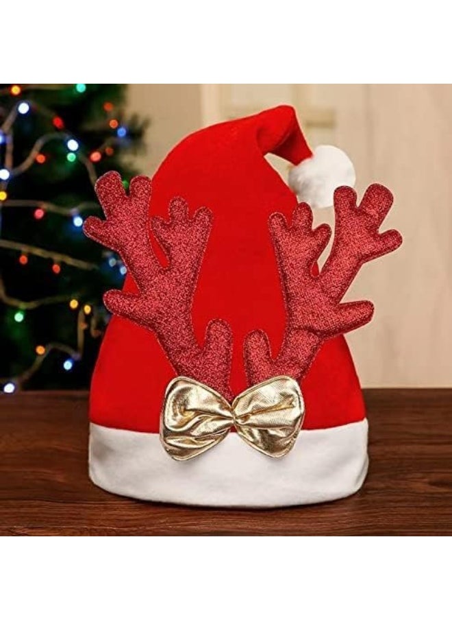 FAM 2-Piece Christmas Hat - Reindeer Hats For Adults - Christmas Reindeer Hat - Christmas Party Supplies – Santa Hat/Cap For Christmas – Christmas Party Hat For Christmas Party Favors  - Image 2