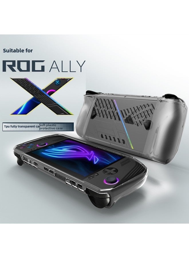 For ASUS Rog Ally X Protective Cover Rogallyx Transparent Shell Silicone Heat Dissipation Handheld Machine TPU Soft Rubber Rog-Product Color:Transparent Black-Model:ROG ALLY X Protective Case - Image 2